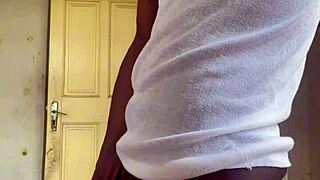 College Boy Jerks Massive Black Cock Cumshot!