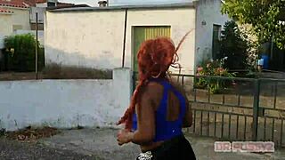 redhead big ass ebony trains hard filmed by lover