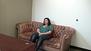 mia marks casting on sofa, her tight bbw tits begging for college cock?
