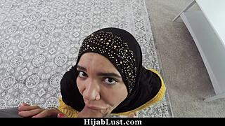 hot hijab teen 18+ bends over rides big cock deepthroats for investment deal hijablust