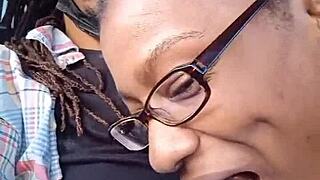 Braces Milf Wife Sucks Ebony Monster Cock Then Doggy Fucked in Car