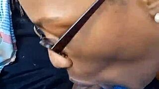 Braces Milf Wife Sucks Ebony Monster Cock Then Doggy Fucked in Car