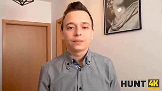 Man bangs buddy's ginger milf girlfriend doggystyle while he watches on holiday