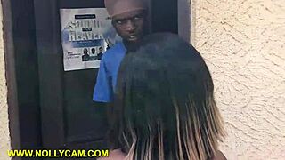 ebony milf teacher bends over big cock in unfinished building