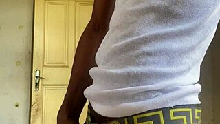 College Boy Jerks Massive Black Cock Cumshot!