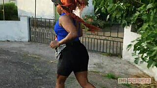 redhead big ass ebony trains hard filmed by lover