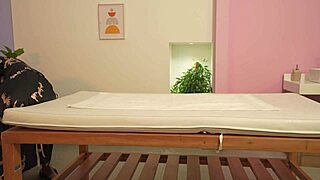 oiled brunette begs big black cock to stretch tight oily pussy after massage