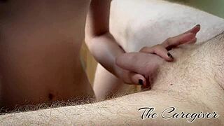 Oiled Girl Next Door's Sensual Handjob On Monster Cock Feels So Damn Good