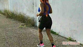 redhead big ass ebony trains hard filmed by lover