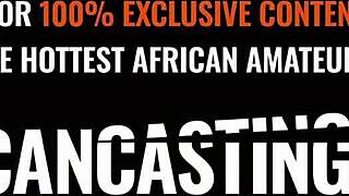 amateur ebony model takes rough pussy pounding and sloppy deepthroat casting