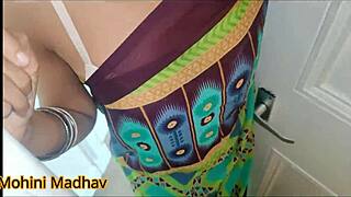 Fucked a random store guy bent over in my green saree with dirty hindi talk