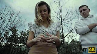 😏 shy czech babe picked up outdoors squirts on old guy's cock in stockings! 💦