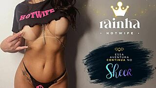 rainha hotwife sucks thick cock sloppy in front of cuck hubby