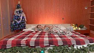 this cute blonde begged for santa's monster cock deepthroat cum covered christmas slut