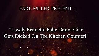 Watch danni cole ride cock cowgirl on kitchen counter hardcore!