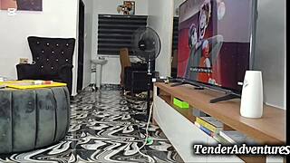 big orgasm from my big ass wifey teasin while watchin tv 😍🍑💦