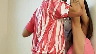 WOW! Cute flexi gymnast teen 18+ toyed acrobatically in tight pussy!