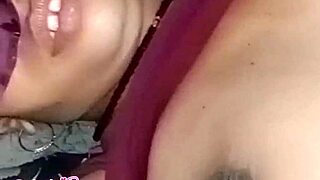 indian milf's milky natural tits pressed and sucked by stepbrother