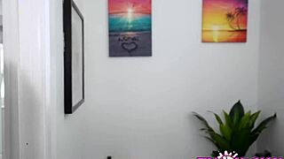 Latina mommy with big tanned tits rides son taboo after bent over ass play