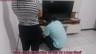 Housewife shows tech her new lingerie hubby ignores—wants his opinion