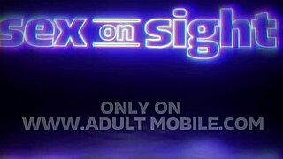 Redhead milf with blue eyes and perfect body licks tenant's trimmed pussy on sofa amid moans and piercings