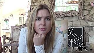 Tight Blonde Takes Intense Doggy POV Fuck