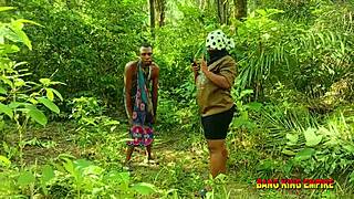 Amateur BBW college babe outdoor bush fuck vacation