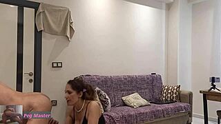 strapon rams deep into tight ass