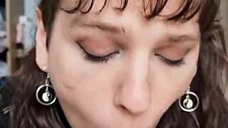 Slutty Fat-Assed Melody Sucks Big Cock Rides and Gapes Wide