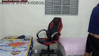 stepsis changes near bro he fucks her tight pussy on gamer chair