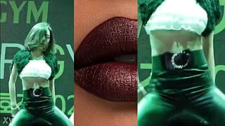 damn this china girl dancin in leather pants got me... uh, movin wrong, she's asian fire!