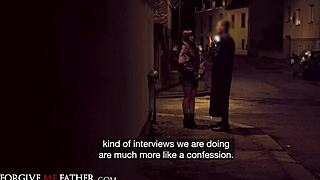 girl in stockings begs for rough outdoor car fuck after year without cock