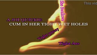 Goddess Lana delivers quick-release joi with dirty talk cum countdown for her humiliated housewife friend