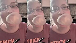 asmr huge bubble gum blows massive cock fantasy