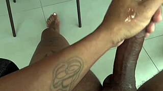 roommate gets fat creampie to relax with huge cock