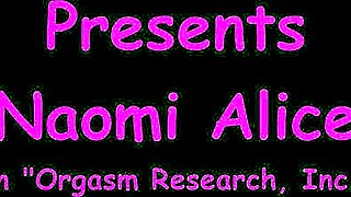 naomi alice blindfolded orgasm research with toys and gaping pussy closeup