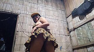 Her Big Tits And Military Lingerie Make Her Hips Shake With Lust