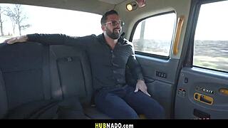 big titties bounce wildly in taxi fuck with monster cock