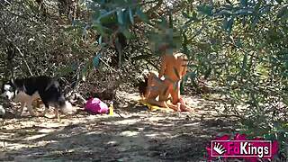 Briseida bangs random guys outdoors on spanish countryside trips rough