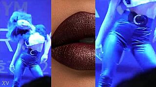 damn this china girl dancin in leather pants got me... uh, movin wrong, she's asian fire!