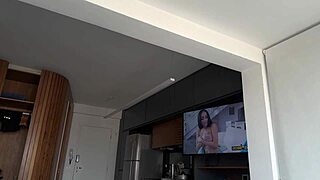 roommate gets fat creampie to relax with huge cock