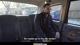 big titties bounce wildly in taxi fuck with monster cock