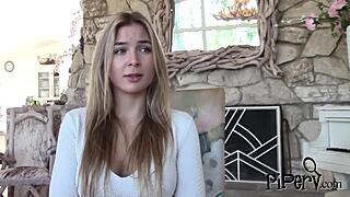 Tight Blonde Takes Intense Doggy POV Fuck