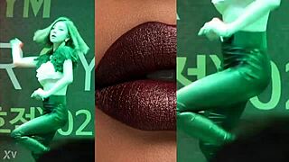 damn this china girl dancin in leather pants got me... uh, movin wrong, she's asian fire!