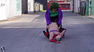 Hey Joker fuck Harley Quinn's huge tits with your monster cock