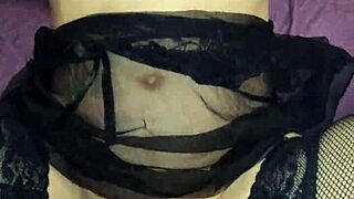 Homemade 40-year-old milf wife stockings look insanely hot