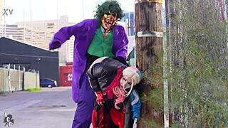 Hey Joker fuck Harley Quinn's huge tits with your monster cock