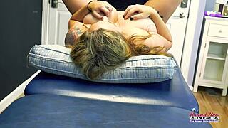 Busty Inked Blonde Gwen Milks Cock With Mouth And Huge Tits