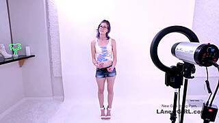 ever wonder how this cute model's tight pussy handles a monster cock rough?