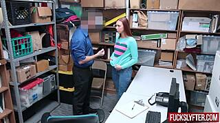 Ornella Morgan steals then fucks officer for cum swallow